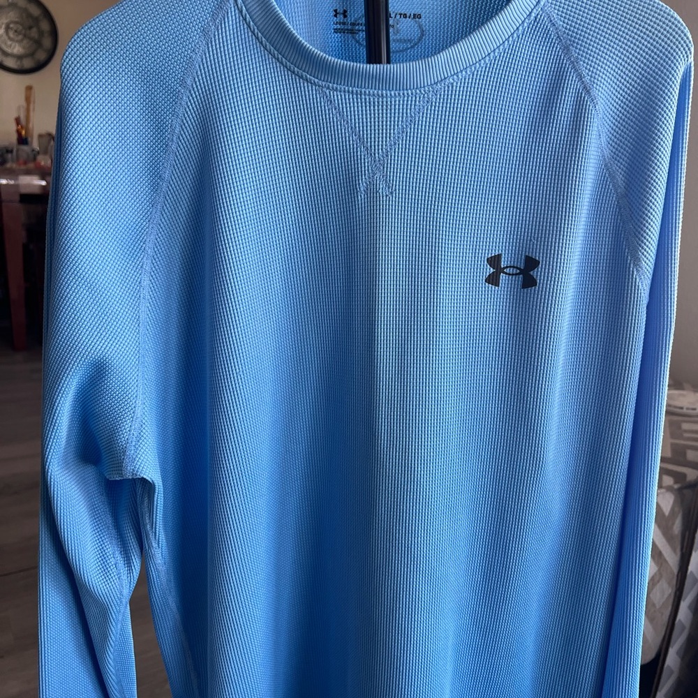 Under Armour Light Blue Performance Top Thermal.